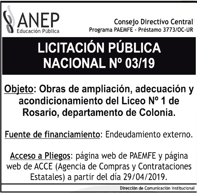 publicar licitacion uruguay